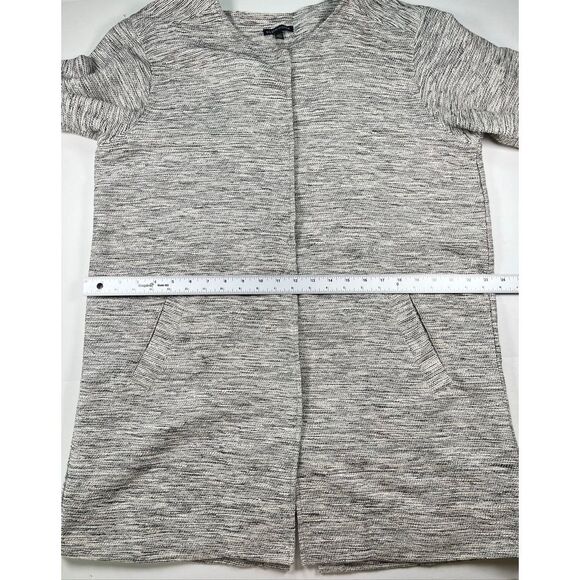 Eileen Fisher Textured Knit Button Front Coat Cardigan Jacket Size Large Grey - Picture 11 of 14